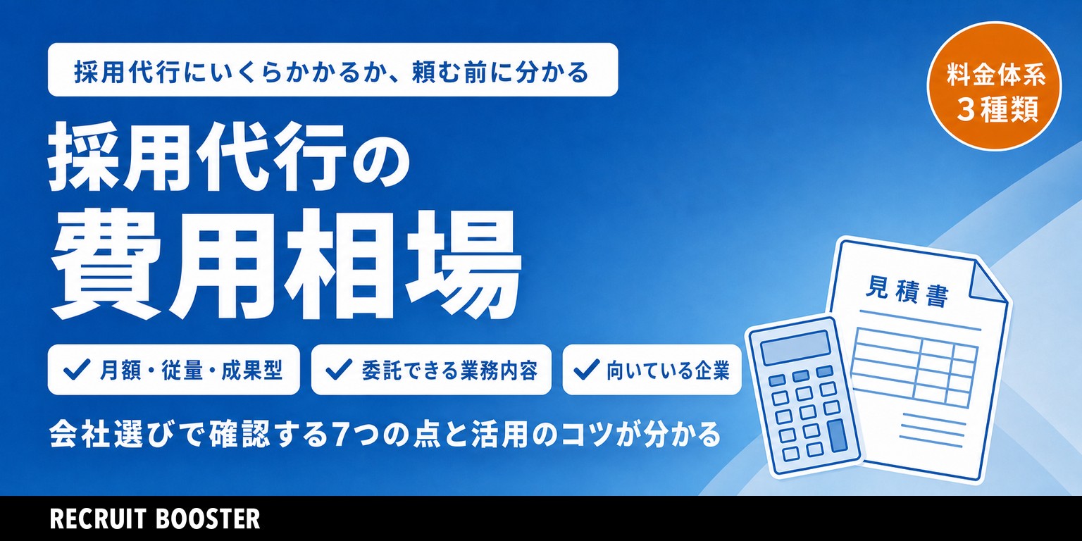 採用代行の費用相場｜月額10万〜50万円の実例と選び方